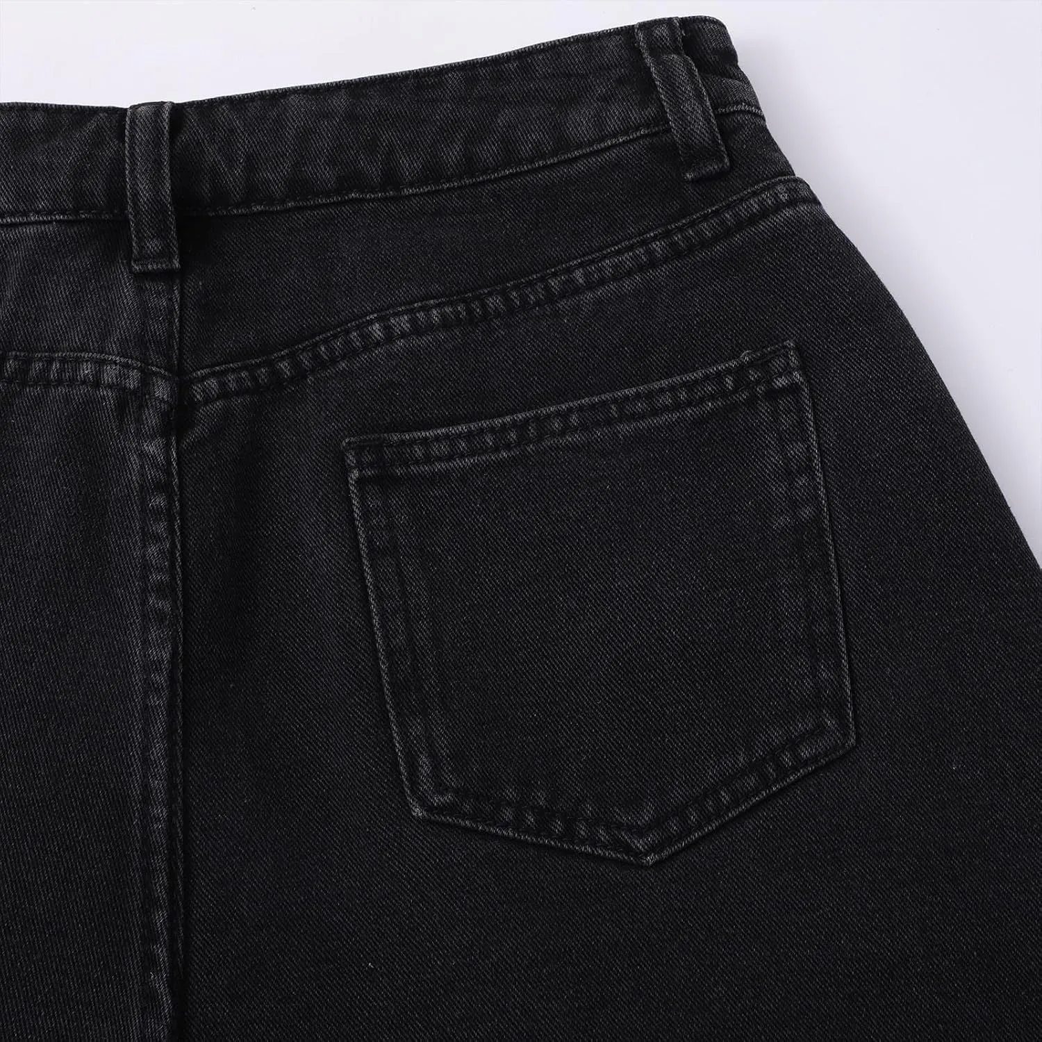 Plus Size Jean Shorts Womens High Waisted Classic Casual Long Jean Shorts Stretchy Denim Jorts with Pockets