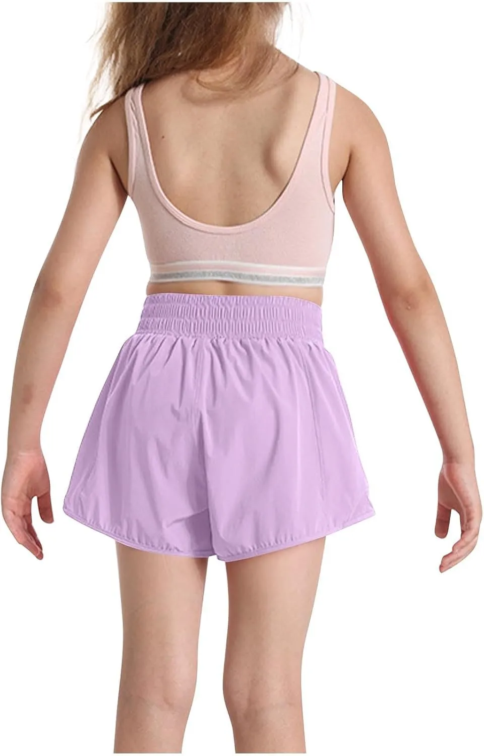 Running Shorts for Kids High Waisted Athletic Short Boys Girls Gym Workout Track Shorts Breathable Quick Dry Short