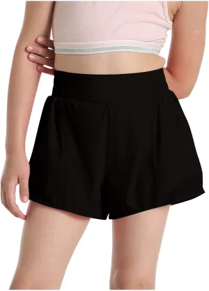 Running Shorts for Kids High Waisted Athletic Short Boys Girls Gym Workout Track Shorts Breathable Quick Dry Short