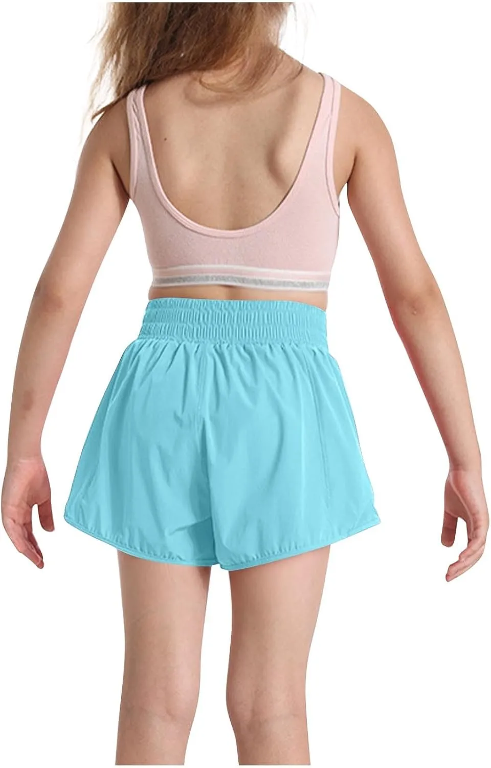 Running Shorts for Kids High Waisted Athletic Short Boys Girls Gym Workout Track Shorts Breathable Quick Dry Short