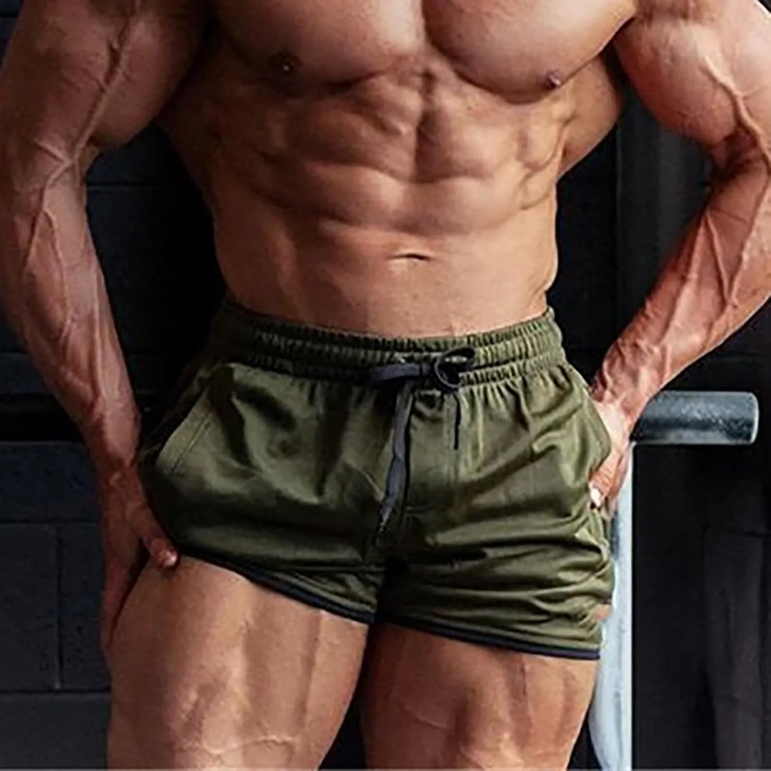Running Shorts for Men 3 Inch Quick Dry Gym Athletic Workout Camo Jogging Sweatshorts with Pockets