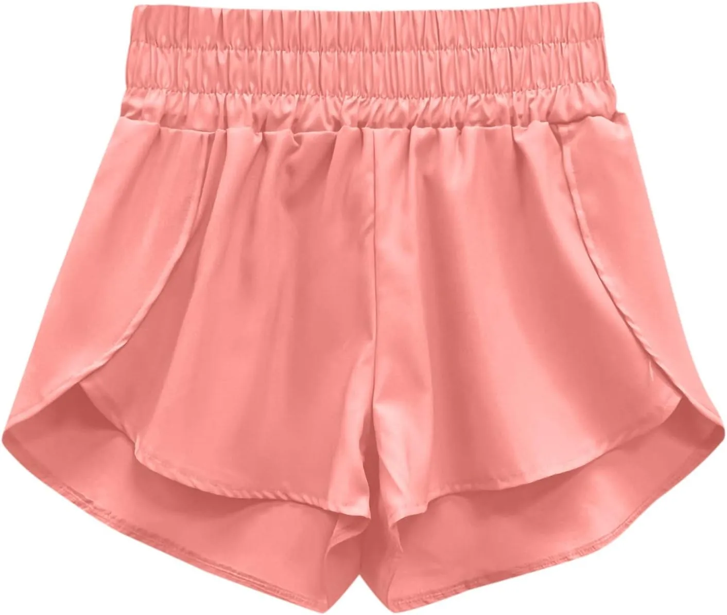 Running Shorts for Women High Waisted Dolphin Split Gym Workout Athletic Track Shorts with Mesh Liner Quick Dry