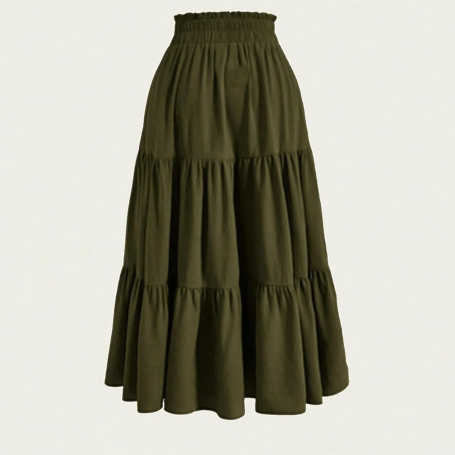 Skirts for Women Trendy Summer Tiered Elastic High Waisted Floral Skirt Vacation A Line Drawstring Flowy Long Skirts