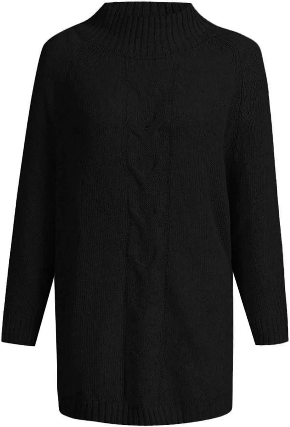 Sweaters for Women Oversized Cable Knitted Sweater Long Sleeve Mockneck Jumper Pullover Tops Streetwear for Fall