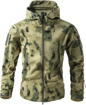 Tactical Jacket For Men Outdoor Camo Army Waterproof Windbreaker Jacket Softshell Military Hiking Hunting Coat