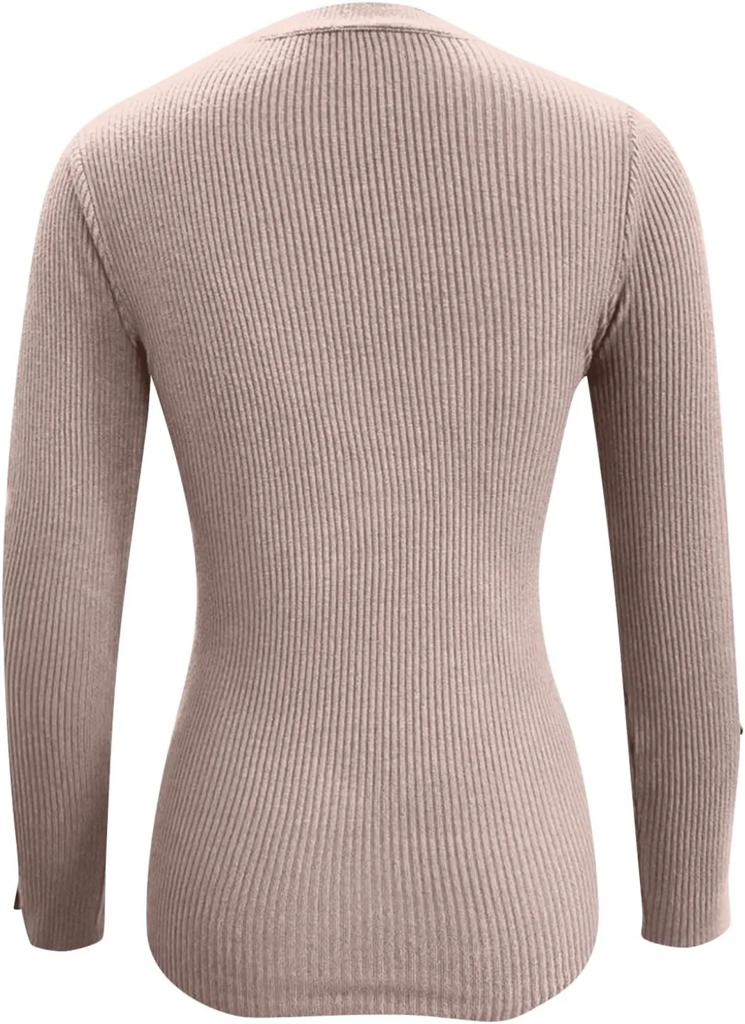 Tunic Tops Long Sleeve Turtle Neck Ribbed Sweaters 2024 Winter Button Down Fitted Shirts Trendy Fall Sexy Clothes