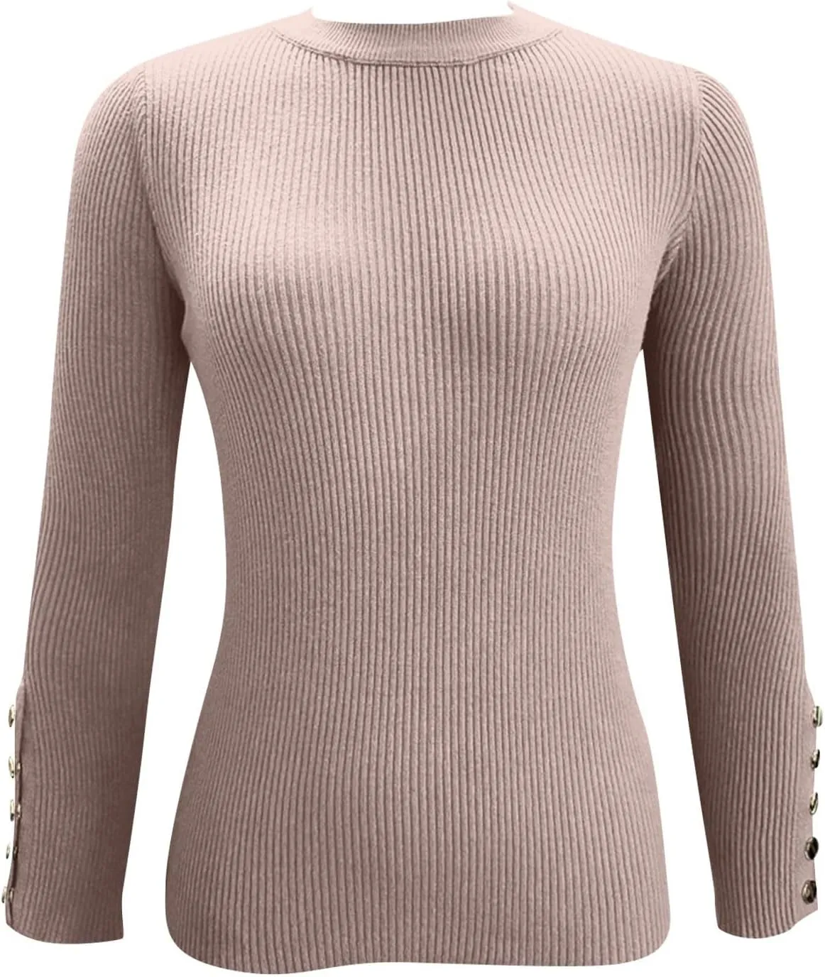 Tunic Tops Long Sleeve Turtle Neck Ribbed Sweaters 2024 Winter Button Down Fitted Shirts Trendy Fall Sexy Clothes