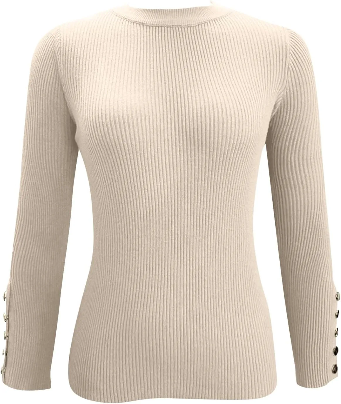 Tunic Tops Long Sleeve Turtle Neck Ribbed Sweaters 2024 Winter Button Down Fitted Shirts Trendy Fall Sexy Clothes