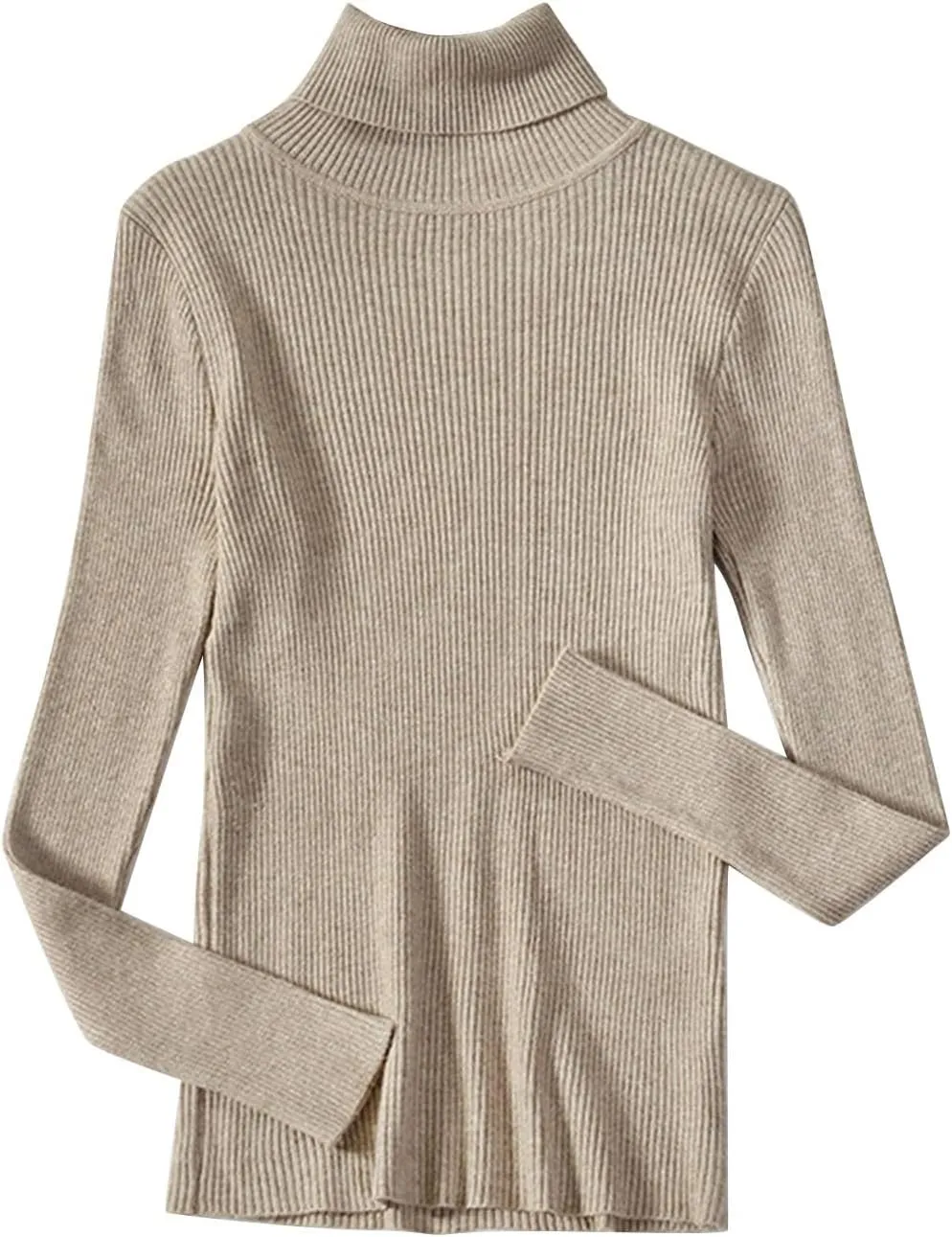 Turtle Necks Sweaters for Women Slim Fit Ribbed Knitted Tops Pullover Casual Long Sleeve Midweight Thermal Shirts