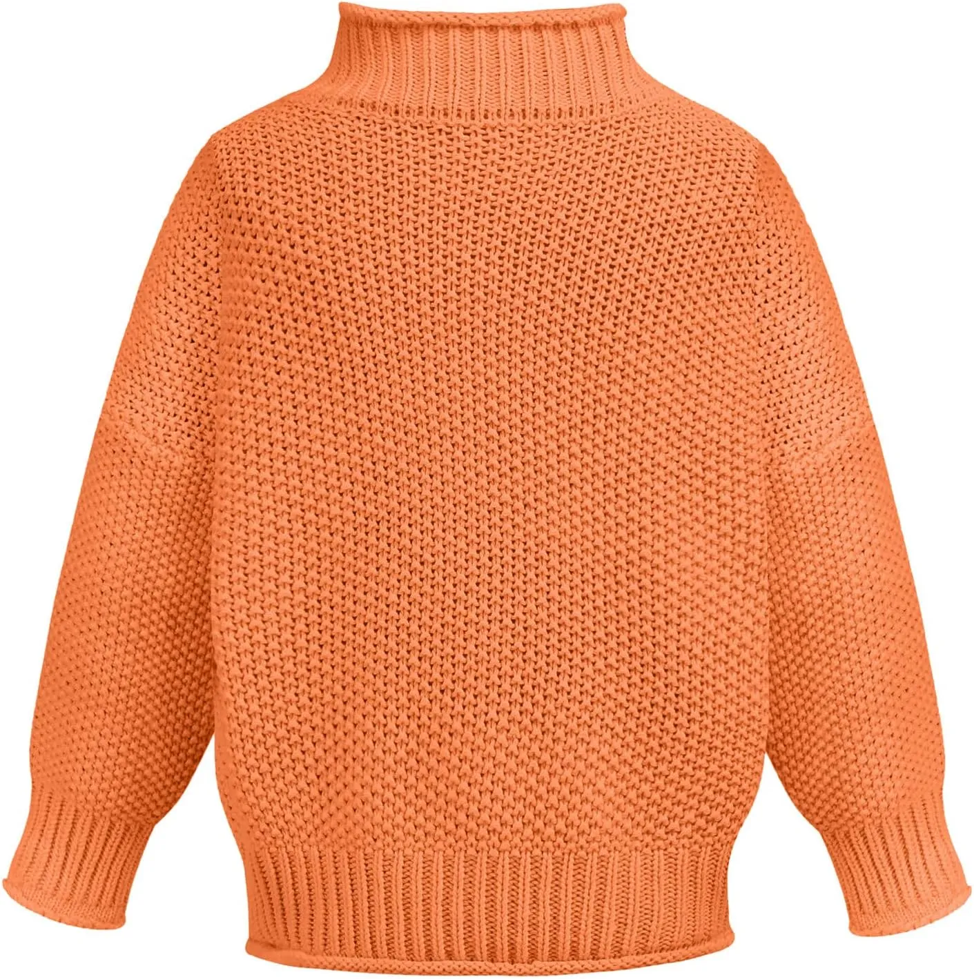 Turtleneck Sweaters for Women Oversized Sweaters Ribbed Knit Sweater Winter Tunic Sweater Cute Sweaters Jumper Tops
