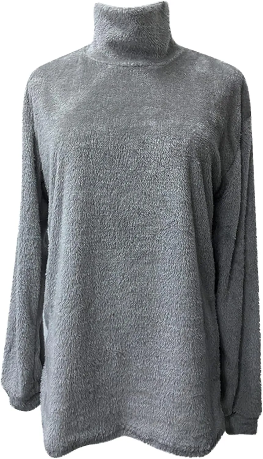 Turtleneck Sweaters for Women Oversized Sweaters Ribbed Knitted Sweater Winter Tunic Sweater Y2K Sweaters Jumper Tops