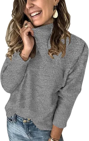 Turtleneck Sweaters for Women Oversized Sweaters Ribbed Knitted Sweater Winter Tunic Sweater Y2K Sweaters Jumper Tops