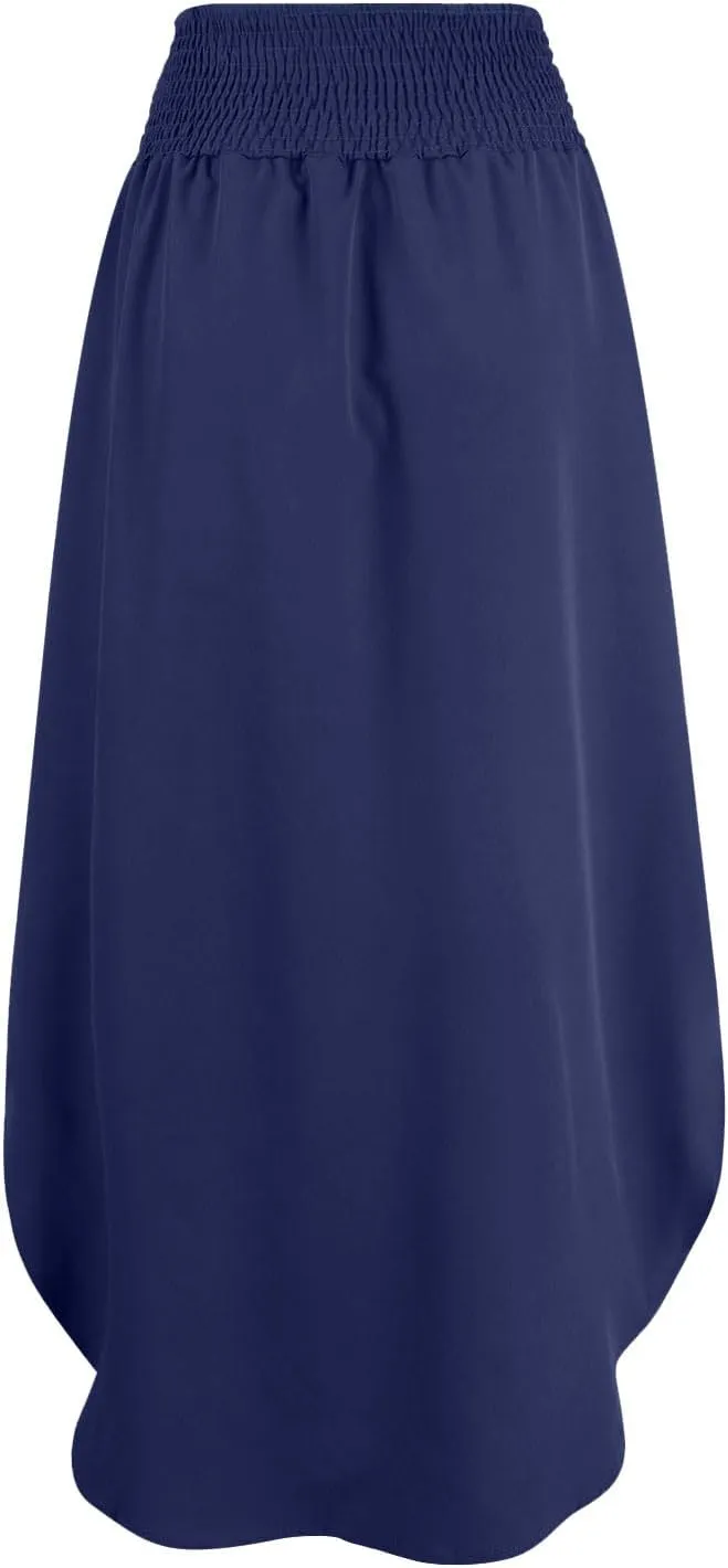 TWGONE Women's High Waist Flowy Maxi Skirt Slit A Line Beach Boho Flowy Maxi Skirt High Slit Beach Long Skirts