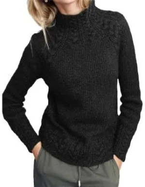 Vintage Mock Neck Sweaters for Women Trendy Fall Long Sleeves Cable Knit Tops Dressy Casual Women's Pullover Sweater