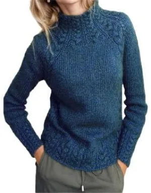 Vintage Mock Neck Sweaters for Women Trendy Fall Long Sleeves Cable Knit Tops Dressy Casual Women's Pullover Sweater