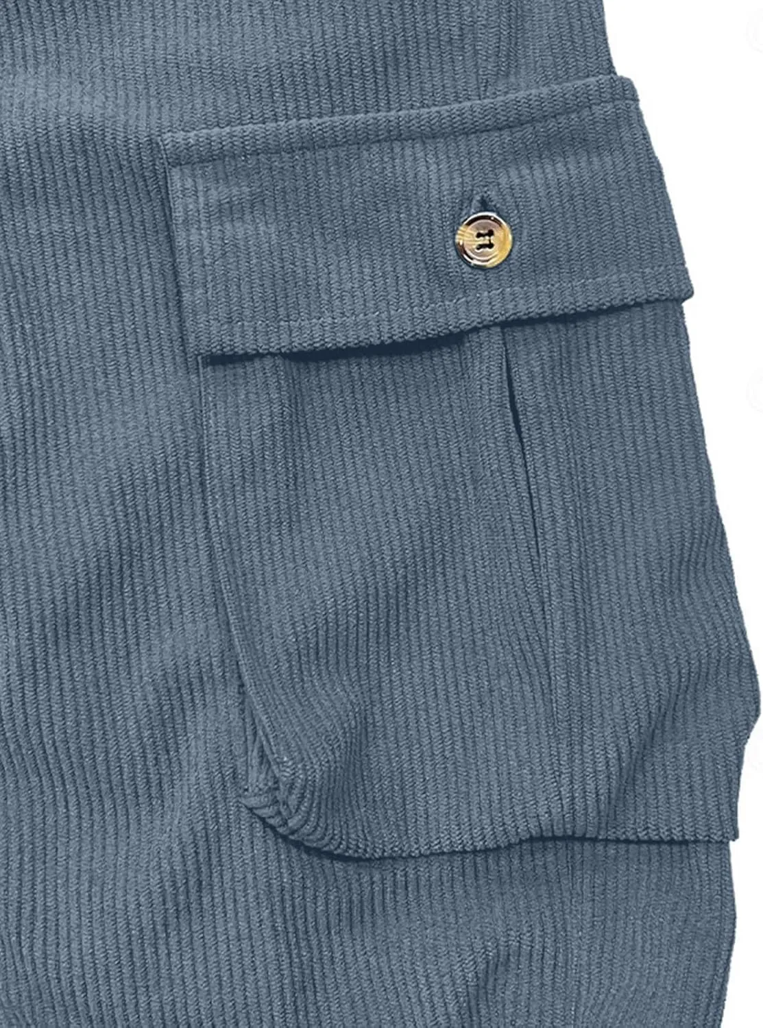WENKOMG1 Mens Corduroy Cargo Pants Multi Pockets Straight Leg Outdoor Work Pants Retro Style Workwear