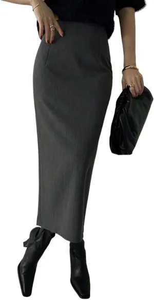 Women's 2025 Casual Maxi Long Skirts A-Line Slit Skirt