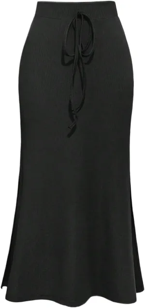 Women's 2025 Casual Maxi Long Skirts Casual Slit Skirt