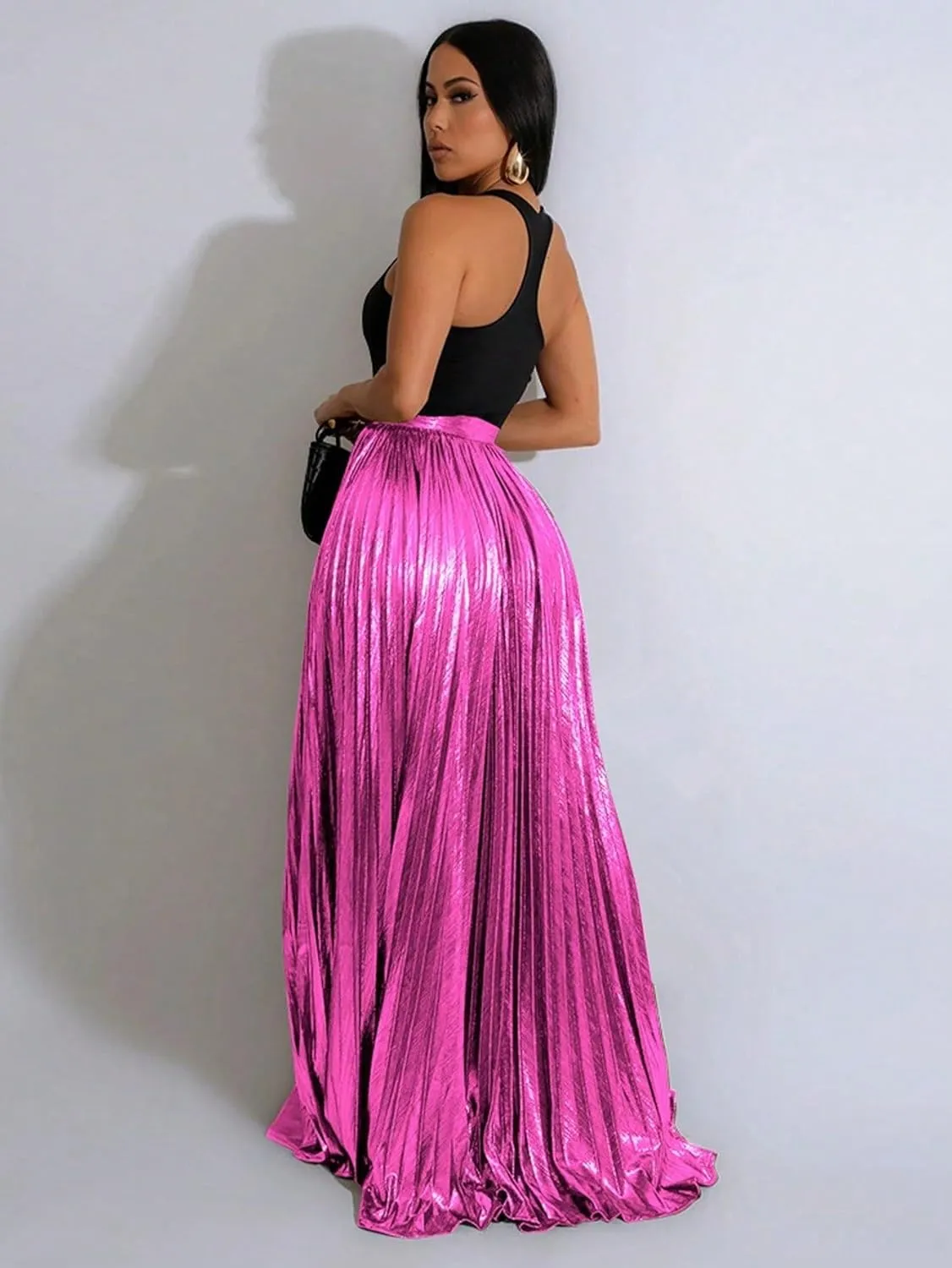 Women's 2025 Casual Maxi Long Skirts High Slit Skirt