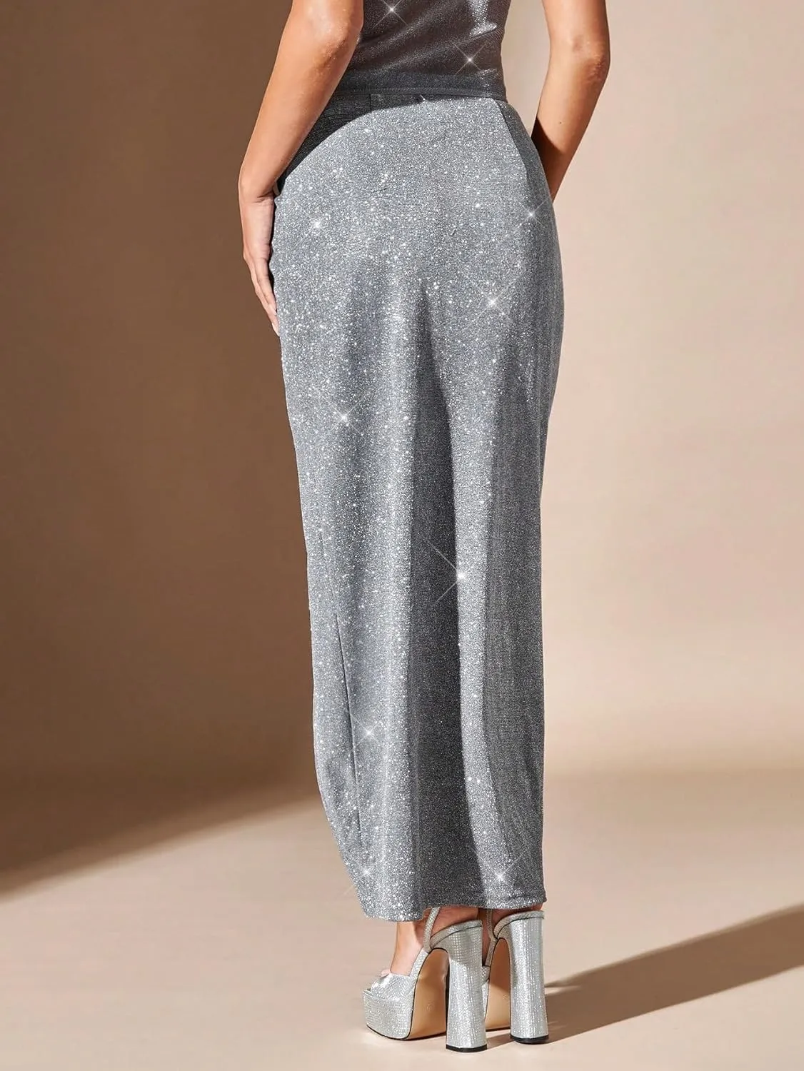 Women's 2025 Casual Maxi Long Skirts Slit Skirt