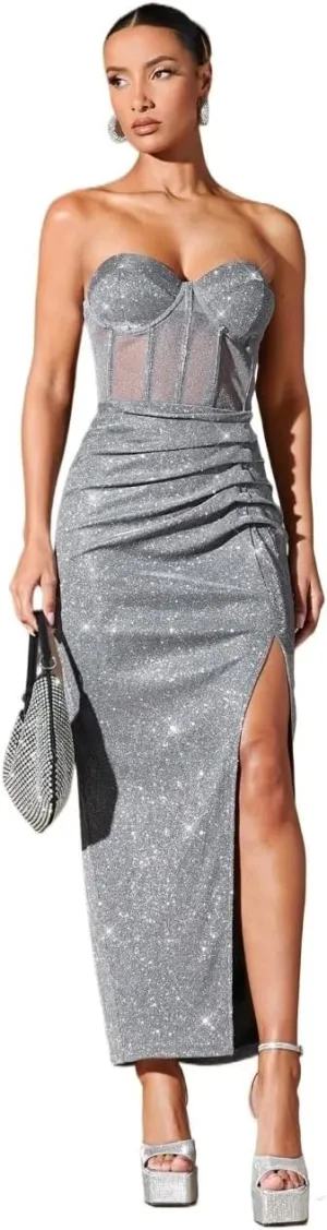Women's 2025 Casual Maxi Long Skirts Slit Skirt