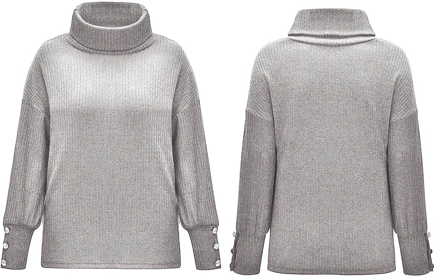 Womens Chunky Knit Sweater Turtleneck Long Sleeve Top Long Sleeve Casual Sweater Sweaters for Trendy Fall Fashion