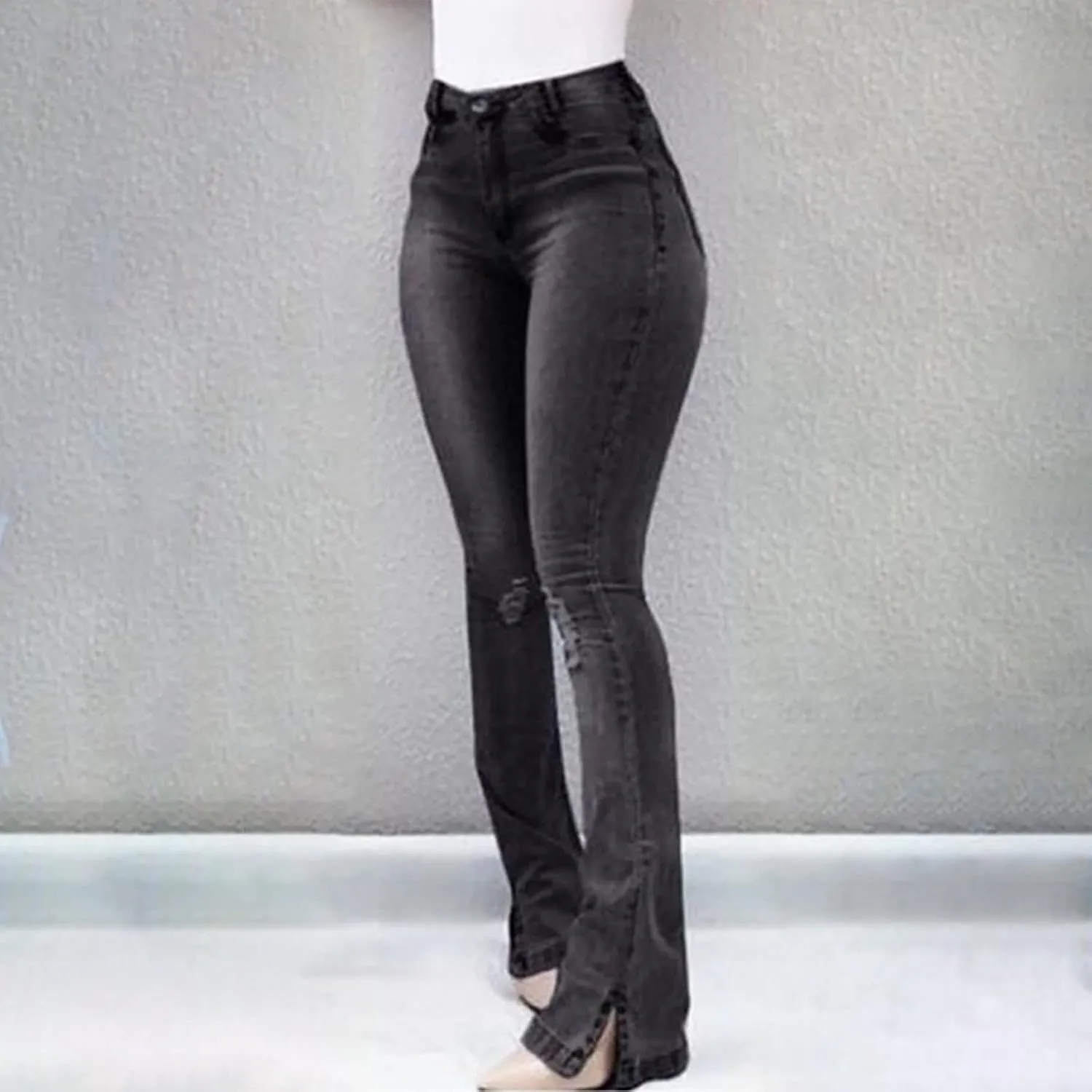 Womens Classic High Waisted Skinny Stretch Butt Lifting Jeans Slim Fit Denim Pants
