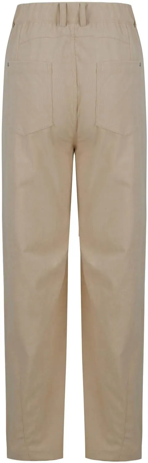 Womens Corduroy Straight Leg Pants Trendy Barrel Button Elastic Waist Trousers Lounge Mid Rise Bottoms with Pockets