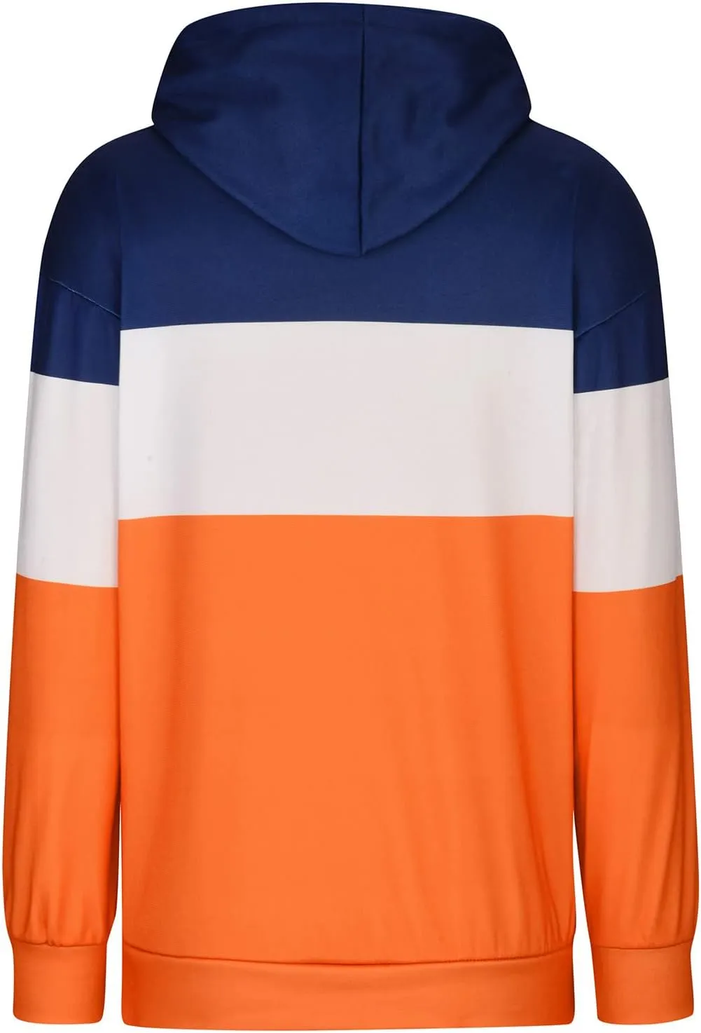 Womens Fall Thin Fleece Hoodie Stylish Colorblock Slouchy Hooded Sweatshirts Preppy Long Sleeve Sport Running Top