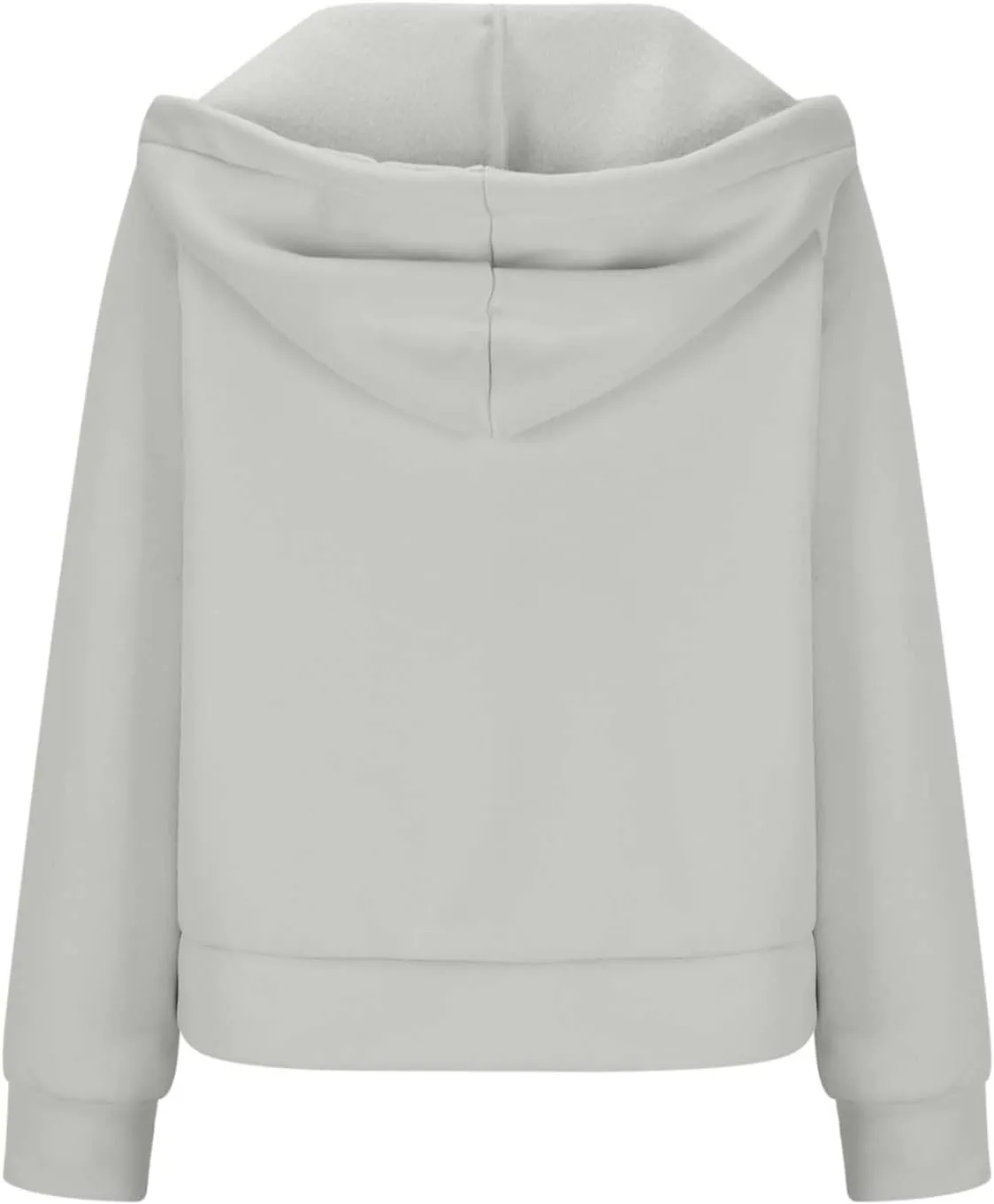 Women'S Fashion Hoodies Cropped Half Zip Pullover Tops Casual Loose Hoodie With Thumb Hole Fleece Soft Sweatshirt 2024