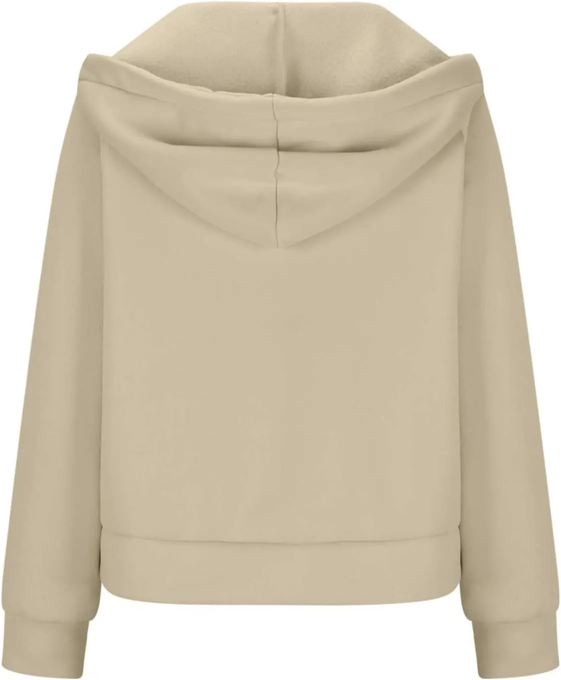 Women'S Fashion Hoodies Cropped Half Zip Pullover Tops Casual Loose Hoodie With Thumb Hole Fleece Soft Sweatshirt 2024