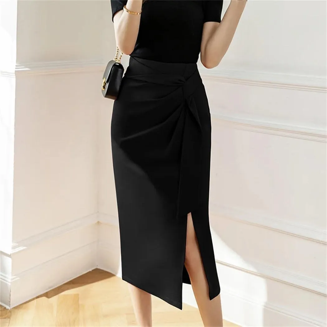 Women's High Waist Hip Skirt Summer Irregular Casual Holiday Party Slit Skirt Streetwear