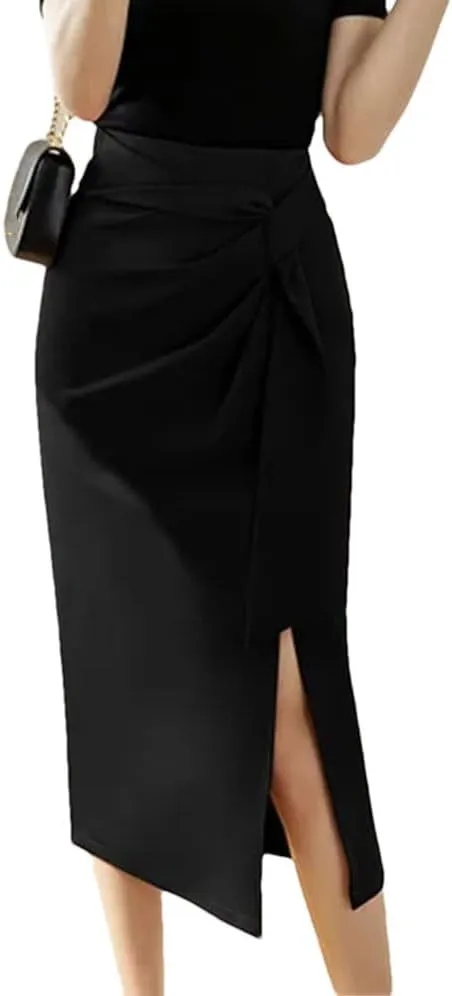 Women's High Waist Hip Skirt Summer Irregular Casual Holiday Party Slit Skirt Streetwear