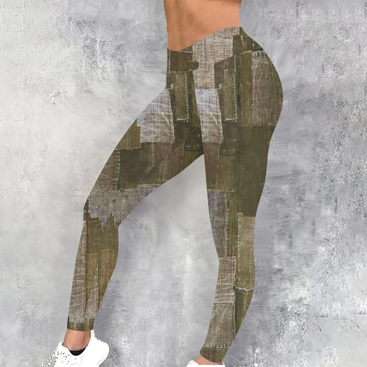 Women's Jean Look Jeggings Tights Slimming Stretchy Faux Denim Leggings Pants Capri High Waist Skinny Jean Leggings