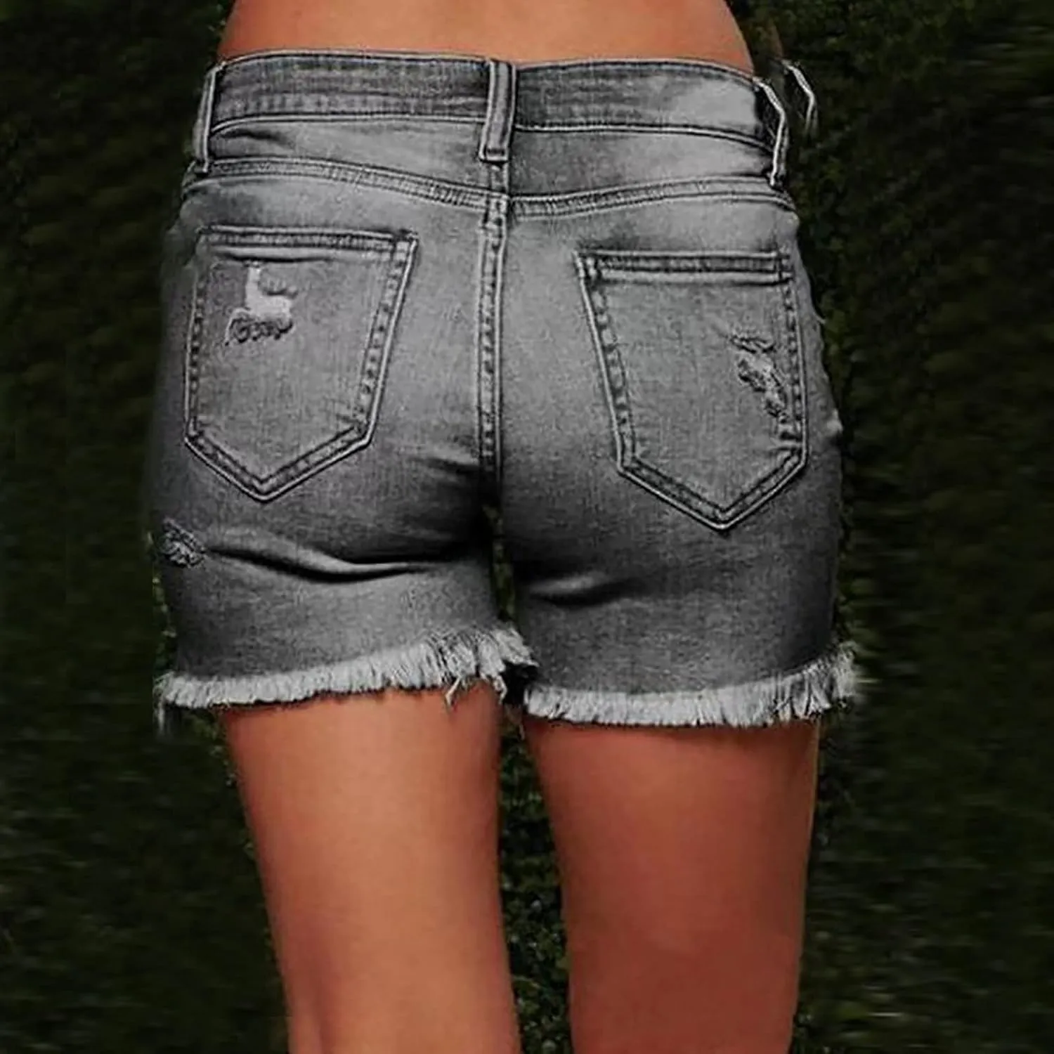 Womens Jean Shorts Distressed Ripped Denim Shorts High Waisted Casual Summer Shorts Fashion Cut Off 2023