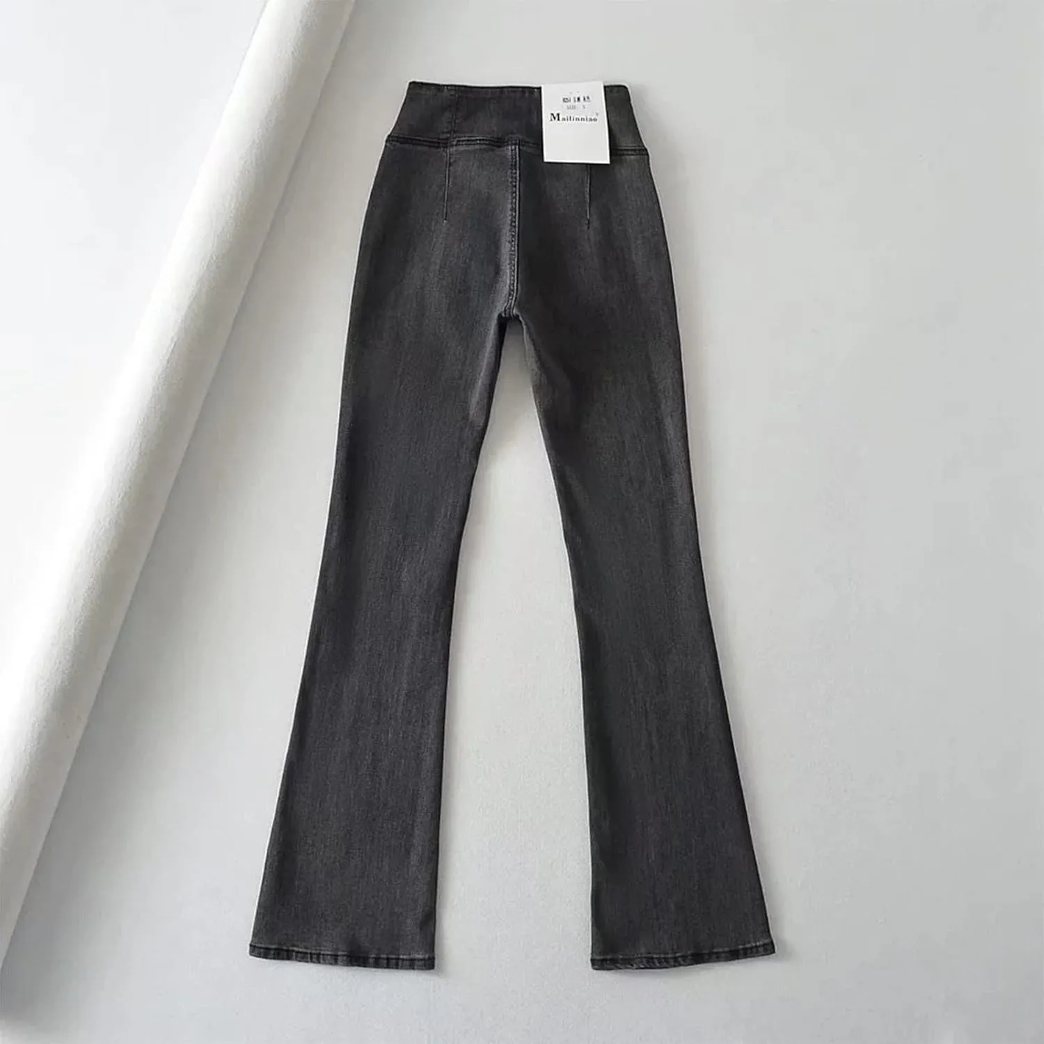 Womens Jeans Trendy 2024 Women's High Elastic High Waist Trousers Slim Fit Hip Sexy Jeans Flare Womens Jean Sweat