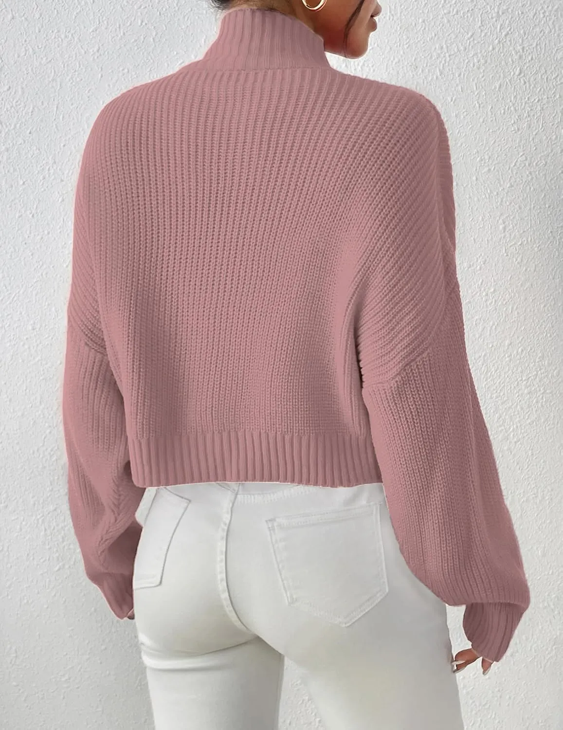 Womens Lightweight Cute Turtleneck Ultra Cropped Sweaters Spring 2025 Ribbed Knit Crop Thin Pullover Sweater