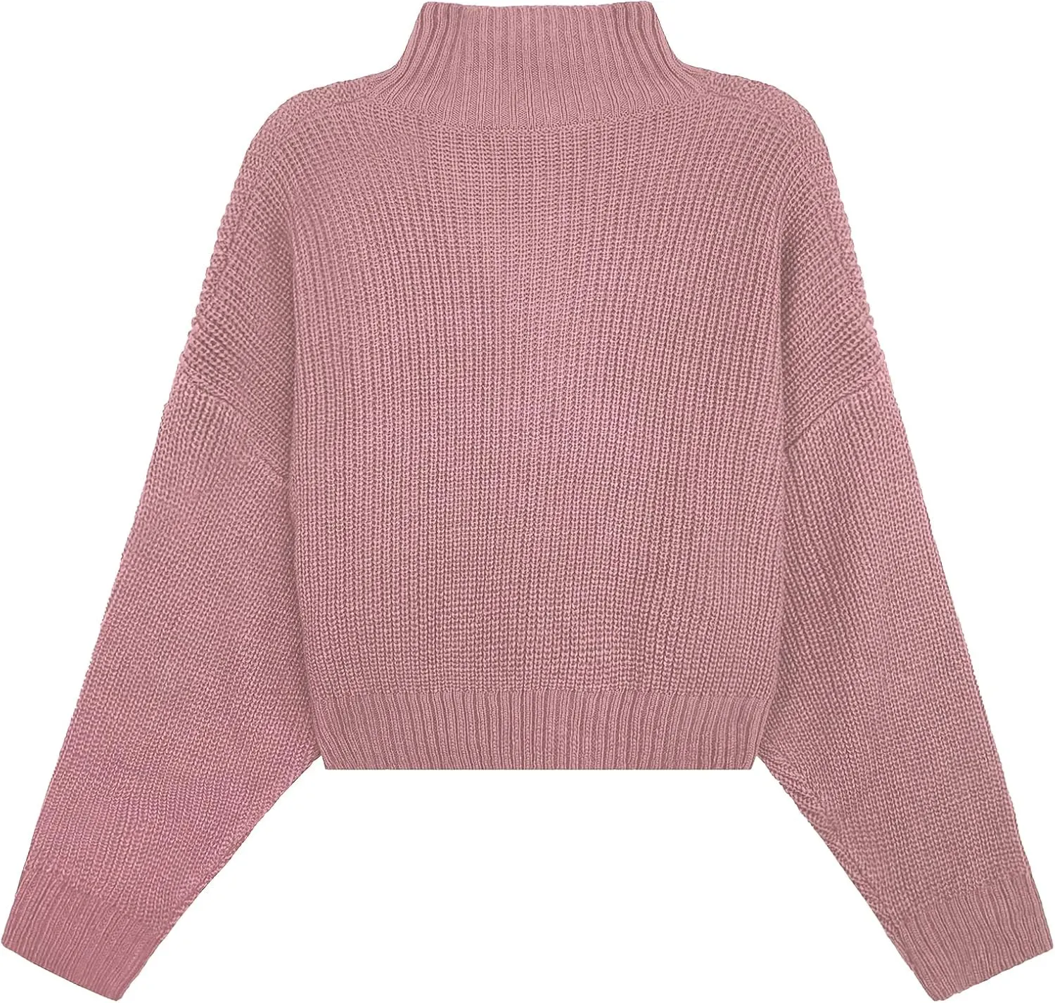 Womens Lightweight Cute Turtleneck Ultra Cropped Sweaters Spring 2025 Ribbed Knit Crop Thin Pullover Sweater