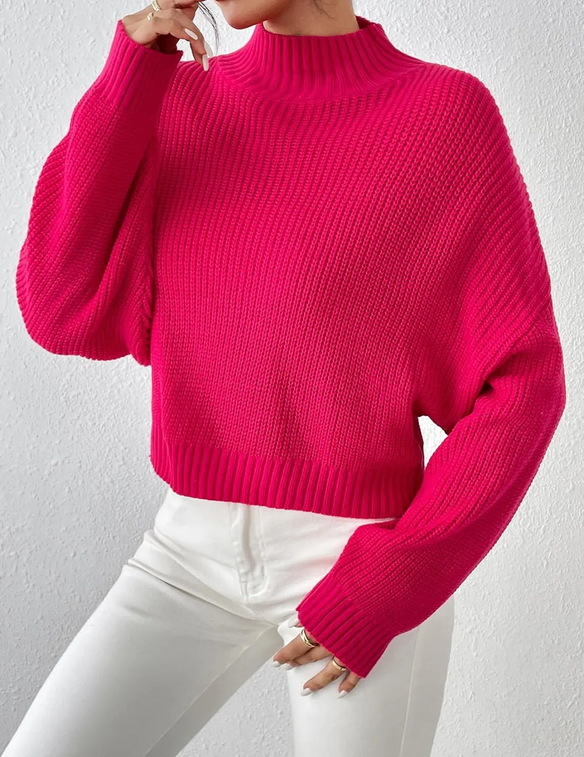 Womens Lightweight Cute Turtleneck Ultra Cropped Sweaters Spring 2025 Ribbed Knit Crop Thin Pullover Sweater