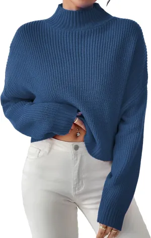 Womens Lightweight Cute Turtleneck Ultra Cropped Sweaters Spring 2025 Ribbed Knit Crop Thin Pullover Sweater
