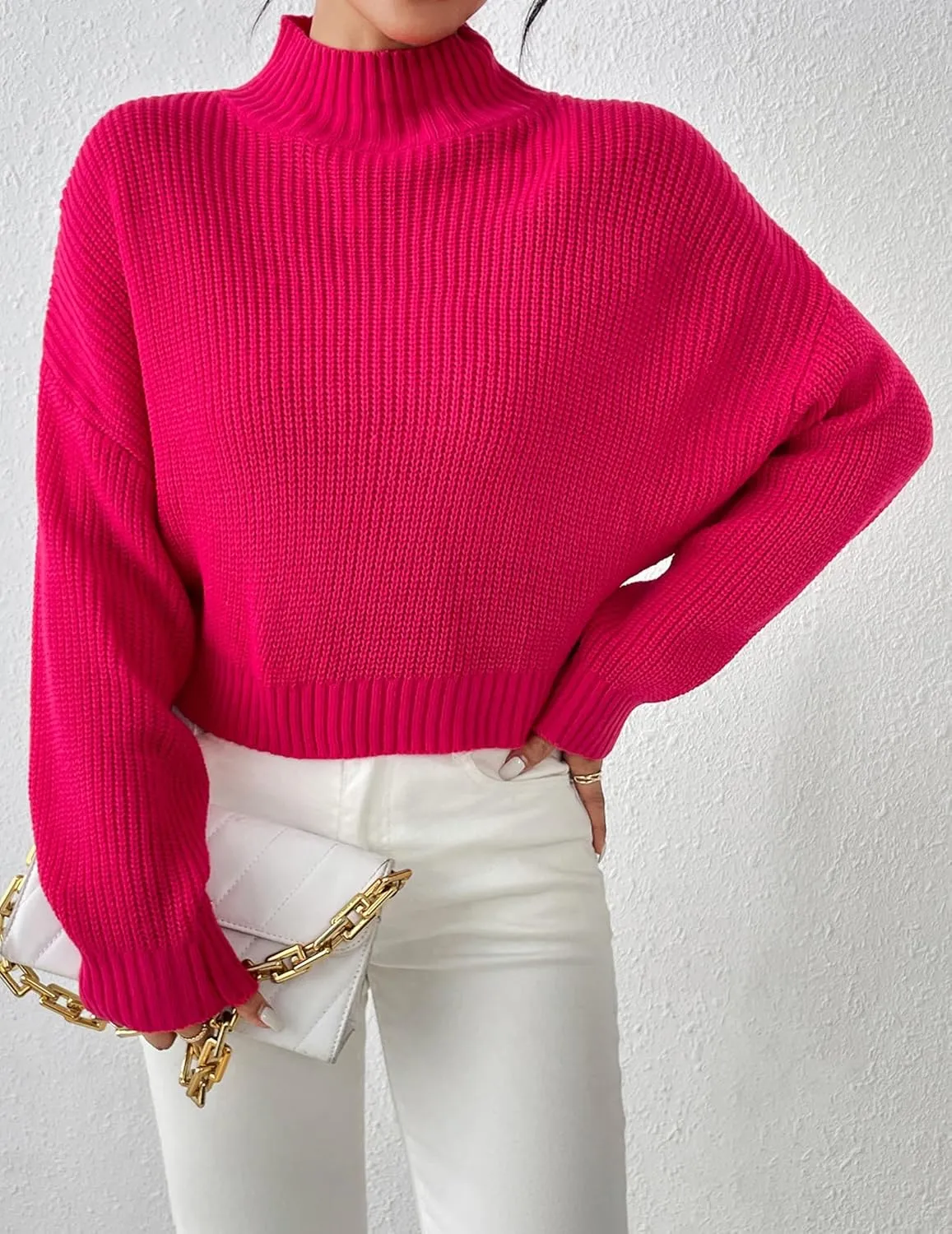 Womens Lightweight Cute Turtleneck Ultra Cropped Sweaters Spring 2025 Ribbed Knit Crop Thin Pullover Sweater