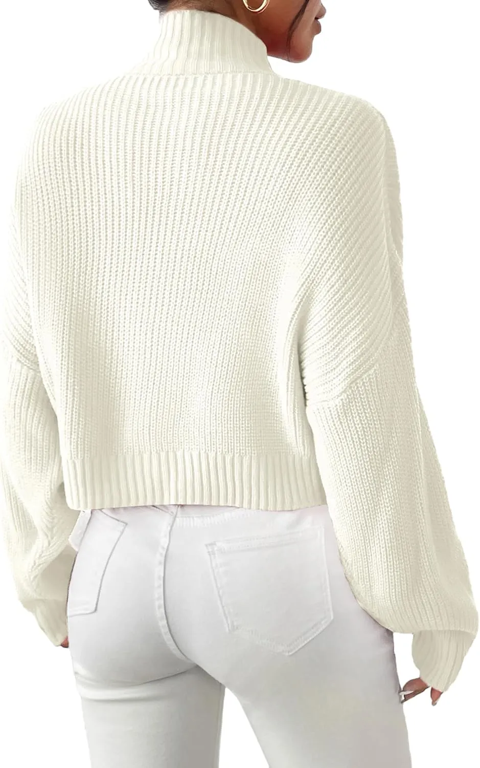 Womens Lightweight Cute Turtleneck Ultra Cropped Sweaters Spring 2025 Ribbed Knit Crop Thin Pullover Sweater