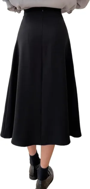 Women's Maxi Skirt Summer Midi High Waist Knot Side Slit Skirt