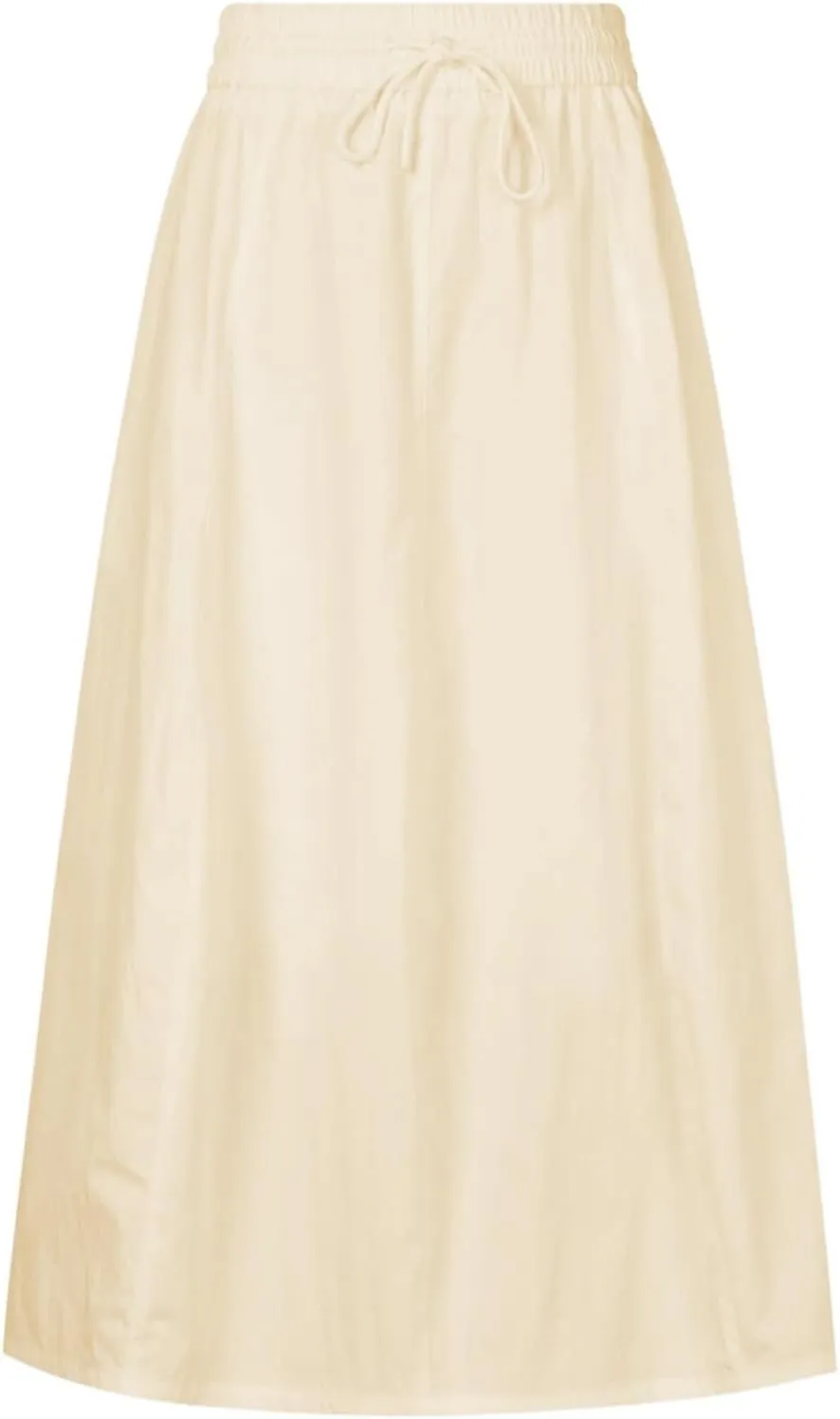 Womens Maxi Slit Skirt Elastic Waist Drawstring Long Skirts for Women with Pockets