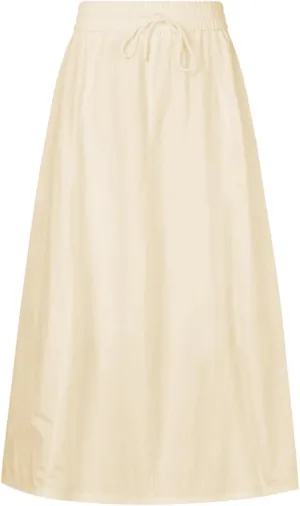 Womens Maxi Slit Skirt Elastic Waist Drawstring Long Skirts for Women with Pockets