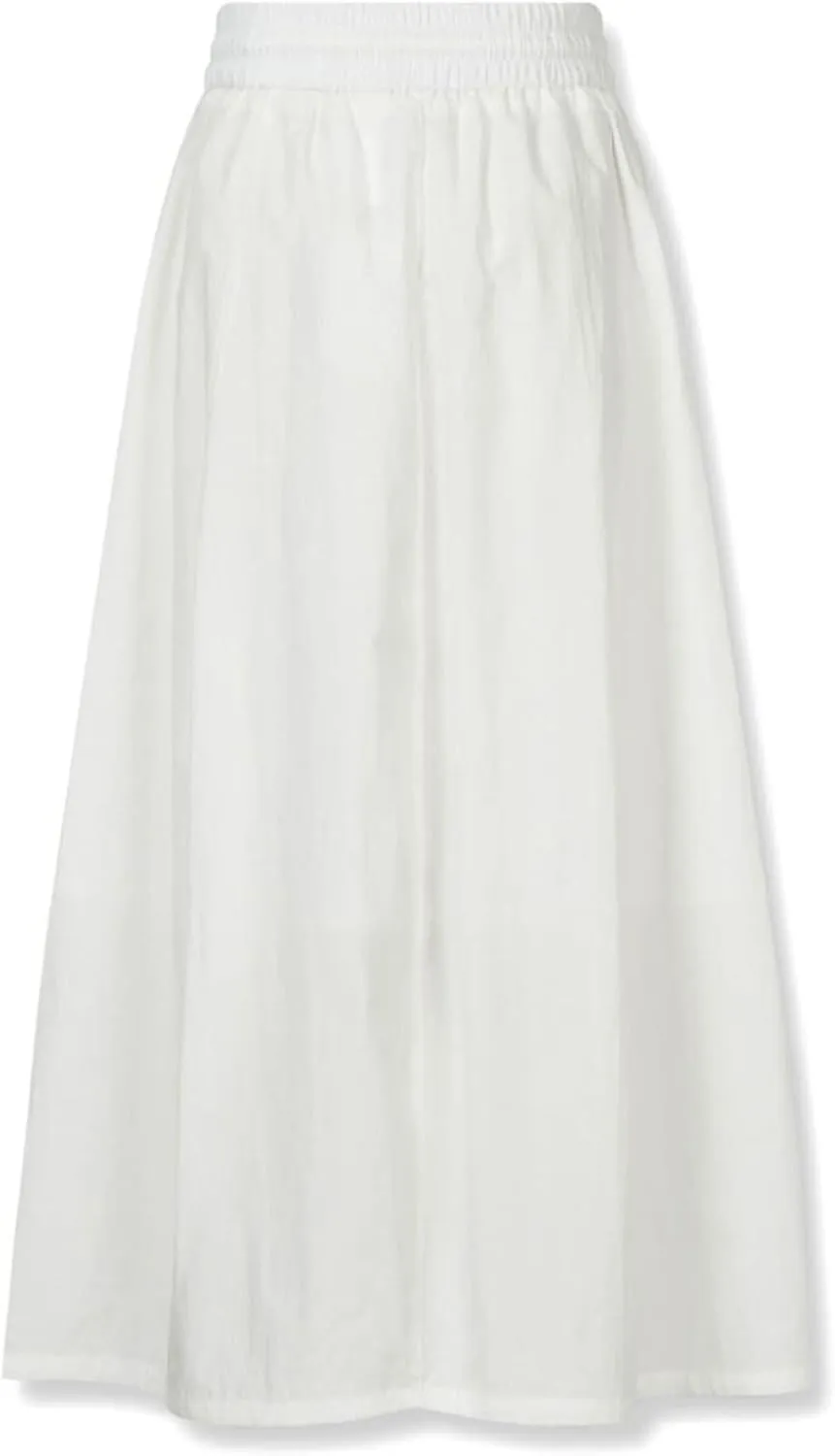 Womens Maxi Slit Skirt Elastic Waist Drawstring Long Skirts for Women with Pockets