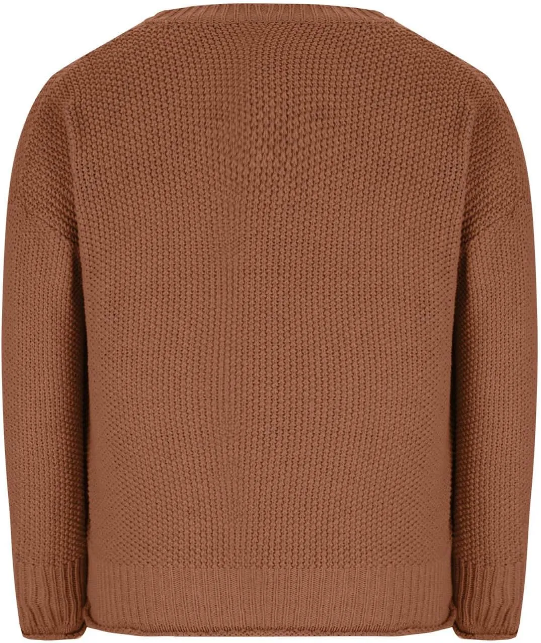 Women's Oversized V Neck Long Sleeve Knit Sweater Casual Fall Cropped Sweaters Pullover Top 2024 Trendy Outfits