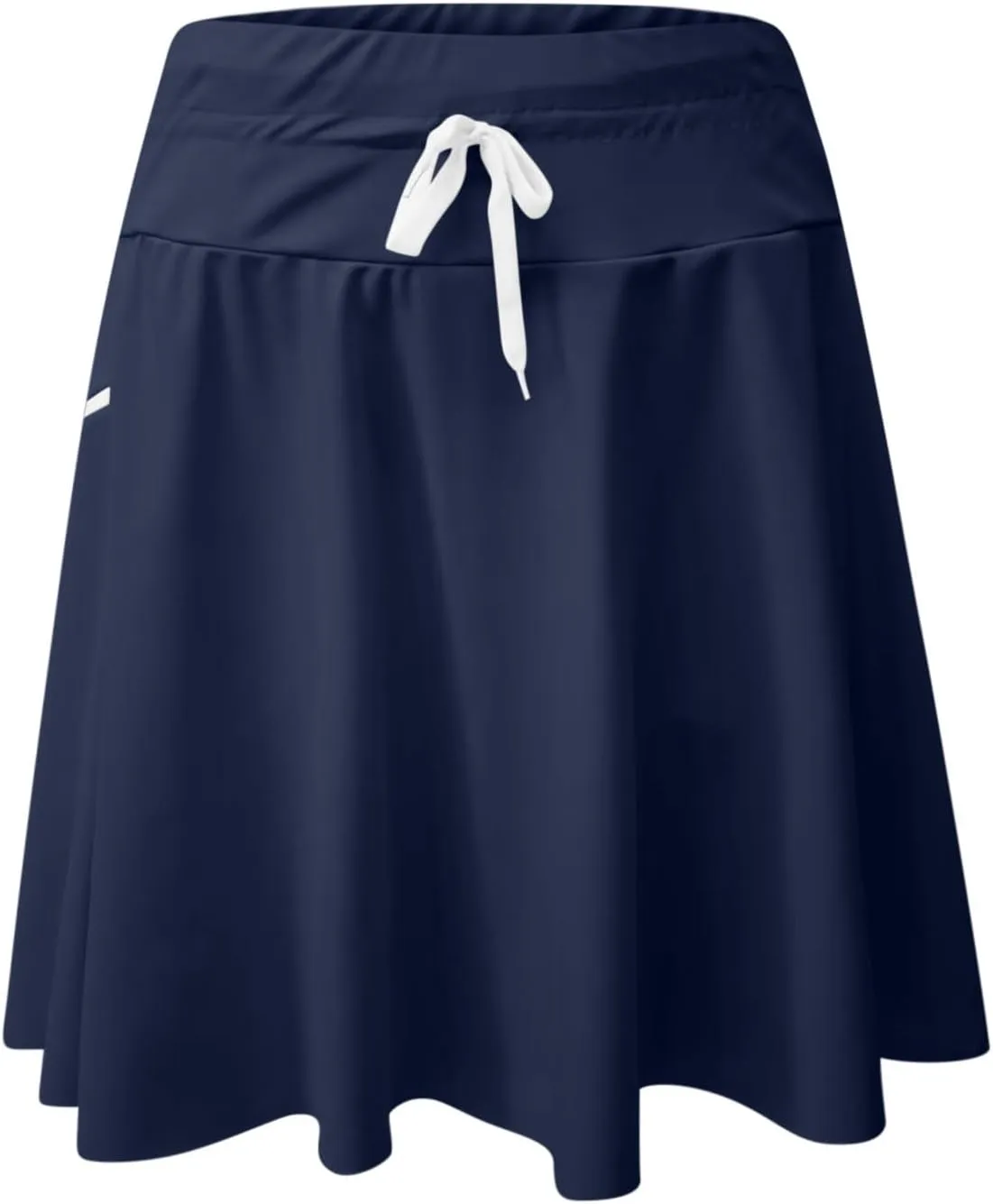Women's Quick-Drying Underskirt Zipper Drawstring Tie-up High Waist Pleated Plain A Line Short Mini Skirts