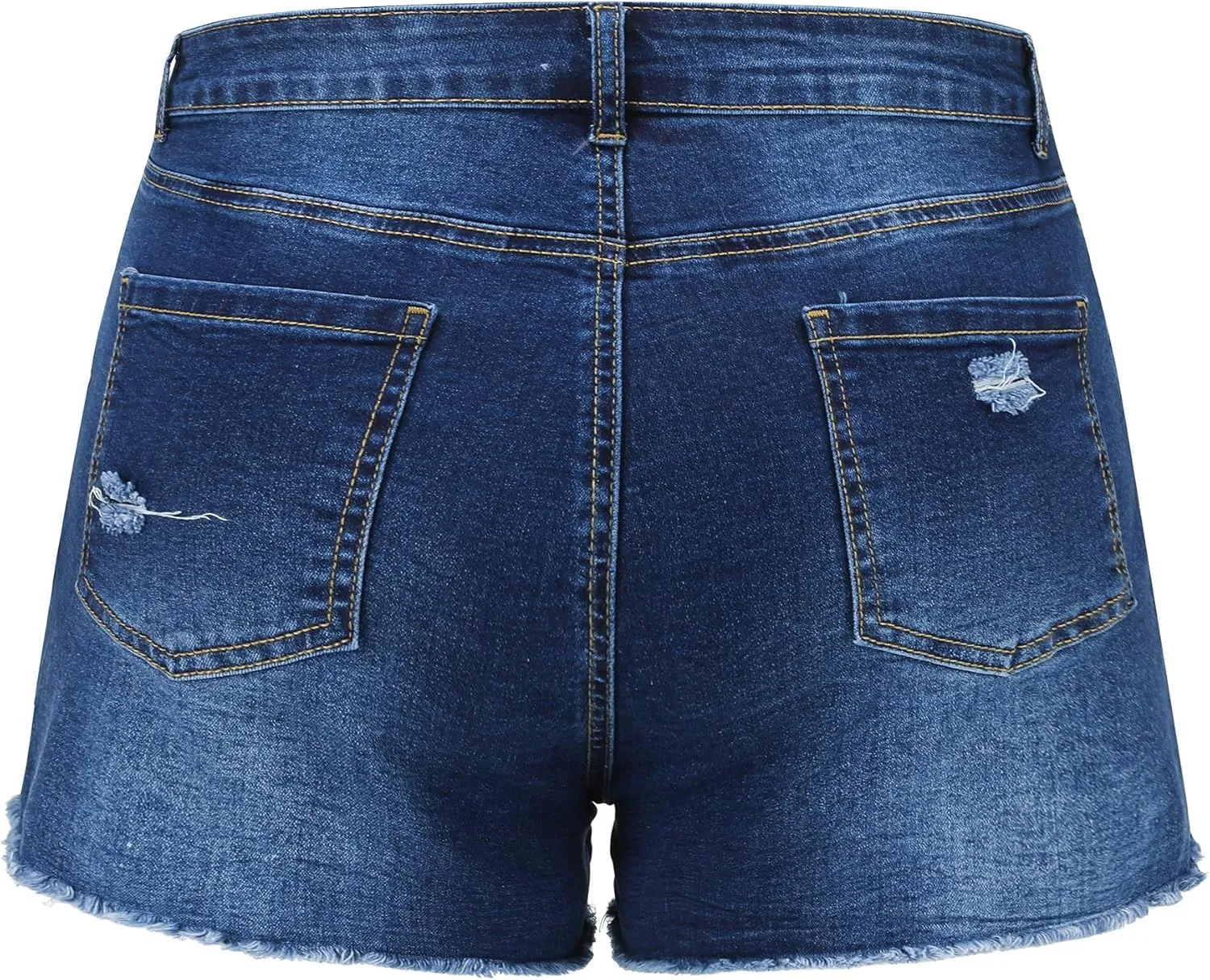 Women's Stretchy High Waisted Jean Shorts Ripped Denim Shorts