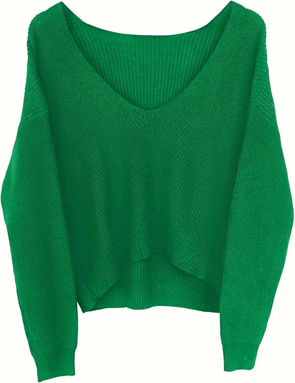 Womens Sweaters Oversized Long Sleeve Cropped Sweaters Cute Off The Shoulder Sweater for Women